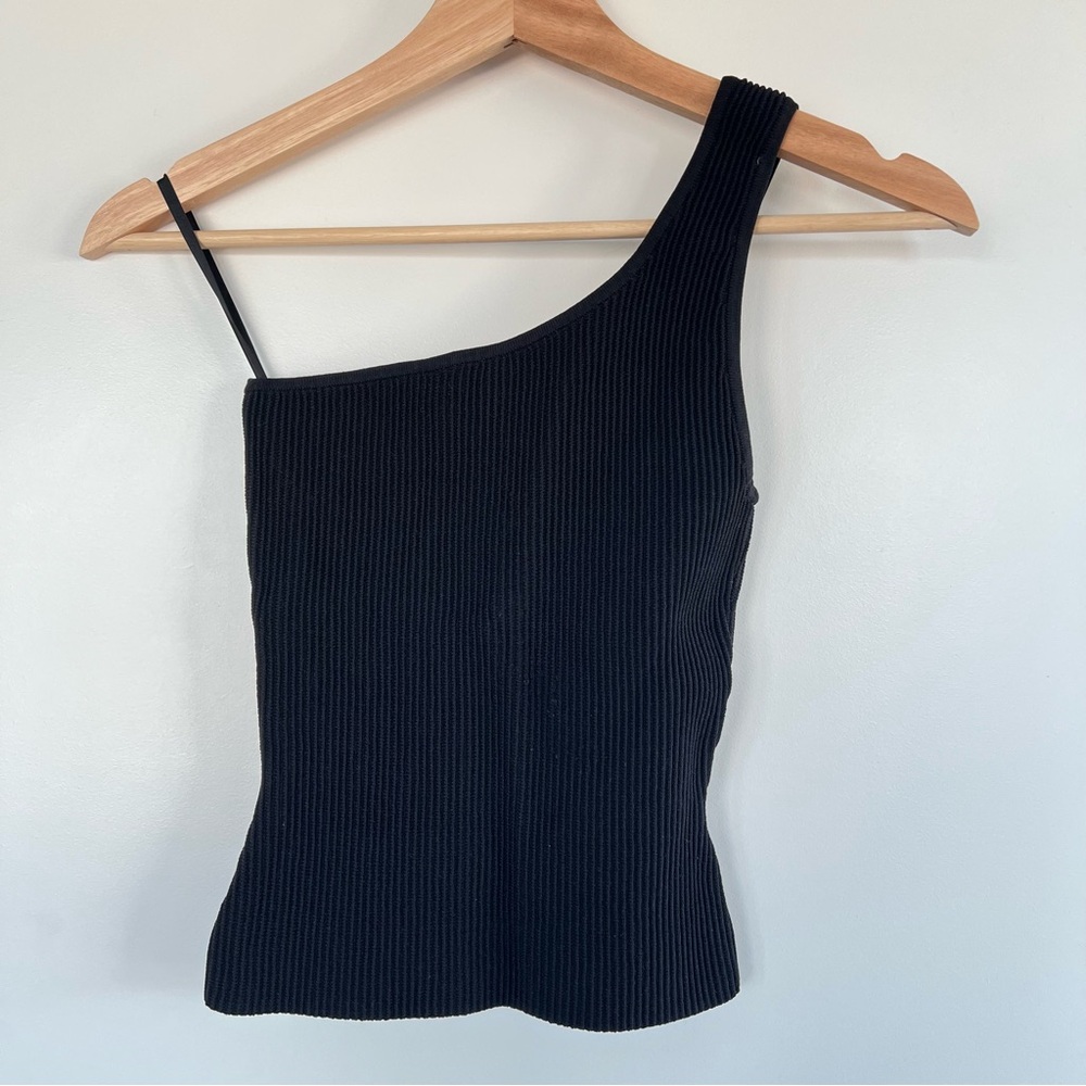 Aritzia Babaton Sculpt Knit One Shoulder Tank Top